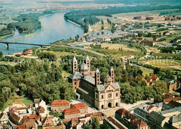Speyer Rhein Fliegeraufnahme Dom