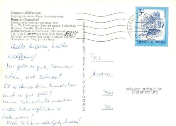Ramsau Dachstein Steiermark Pension Wildschütz Pension Brandhof – Bild 2