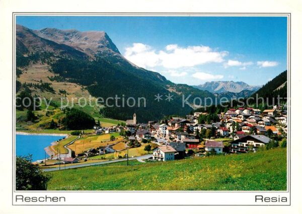 Reschen See Tirol Resia Piz Lat