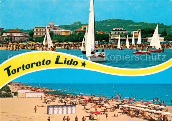 Tortoreto Lido Strand Segelboot