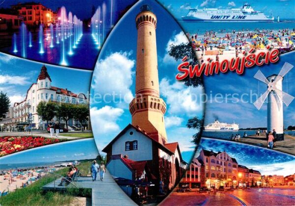 Swinoujscie Swinemuende Turm Windmühle Fähre Unity Line