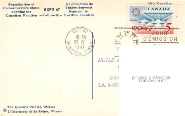 Exposition Universelle Internationale Mo Canadian Pavilion – Bild 2