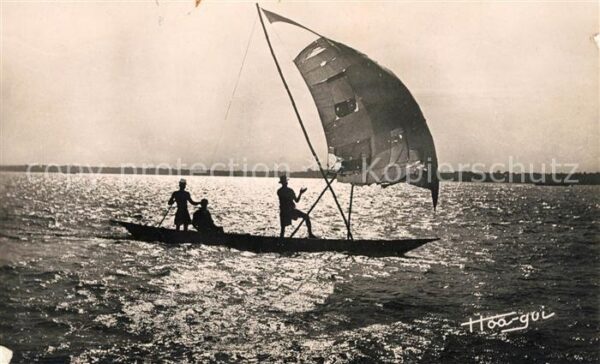 Segelboote Pirogue Afrique-Equatoriale Francaise