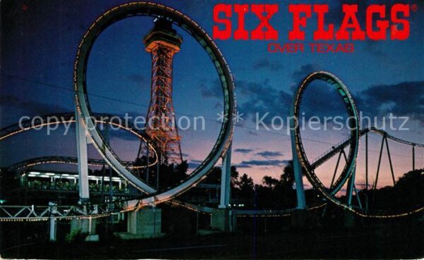 Achterbahn Six Flags Arlington Texas