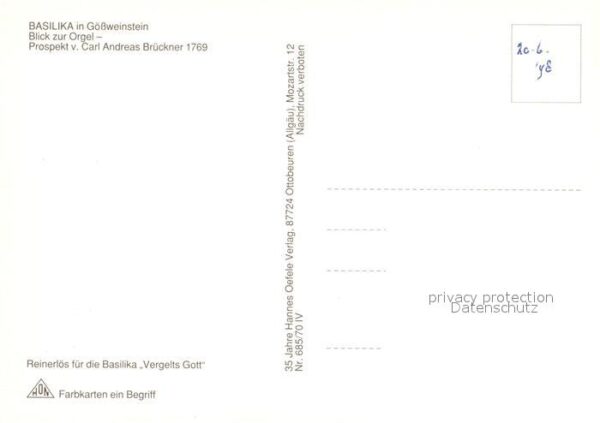 Kirchenorgel Basilika Gössweinstein – Bild 2