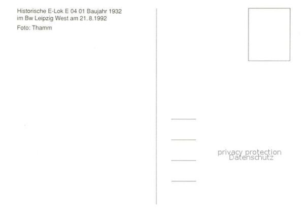 Lokomotive Historische E-Lok E 04 01 Bw Leipzig We – Bild 2