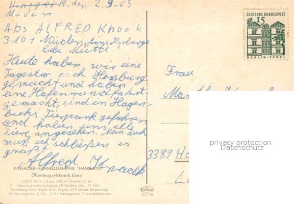 Dampfer Oceanliner Hanseatic Hamburg – Bild 2