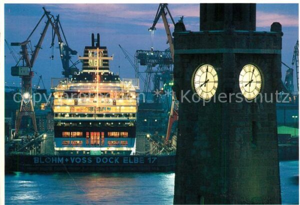 Schiffe Ships Navires Mercury Hamburg Uhrturm St.-Pauli-Landu