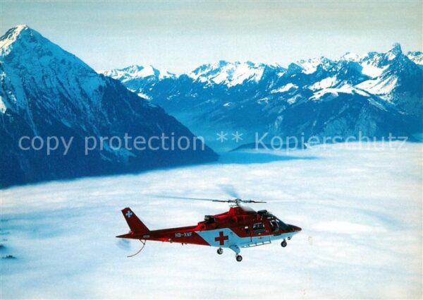 Hubschrauber Helikopter Augusta A-109-K2 Rega HB-XWF Thunersee