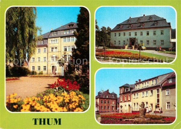 Thum Erzgebirge Maxim Gorki Oberschule Rathaus Rathausp
