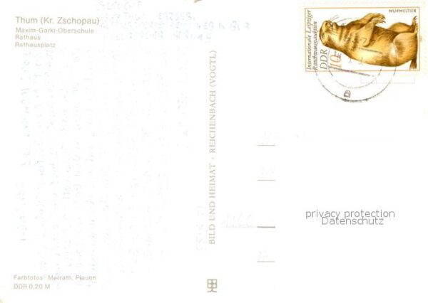 Thum Erzgebirge Maxim Gorki Oberschule Rathaus Rathausp – Bild 2