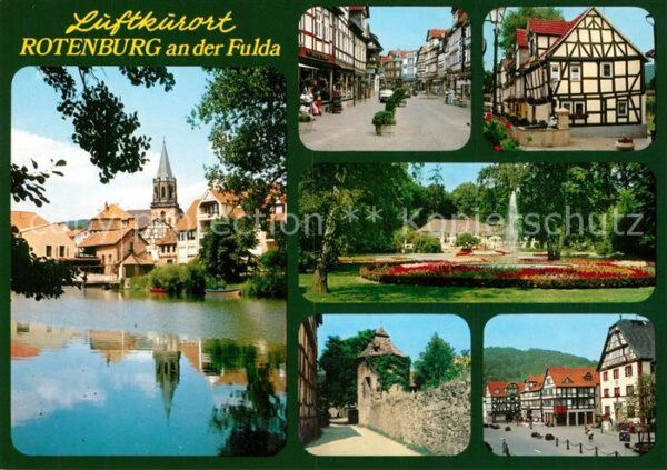Rotenburg Fulda Stadtmauer Fachwerkhäuser Park