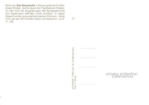 Israel See Genezareth Kloster Synagogenruine – Bild 2