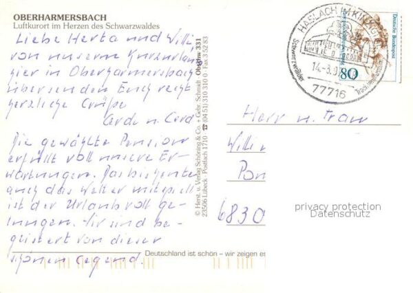 Oberharmersbach Mariengrotte Panoramen Ortsansicht – Bild 2