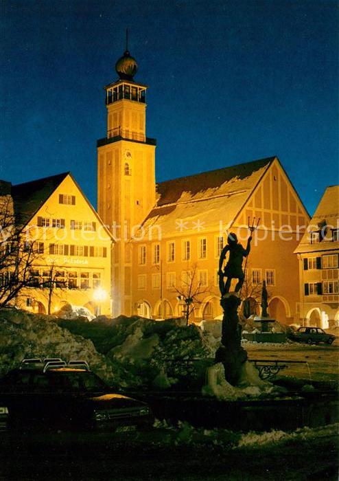 Freudenstadt Winteraufnahme Nachtaufnahme Marktplatz