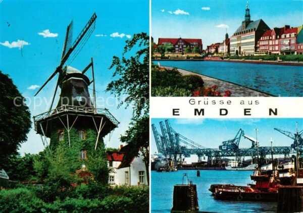 Emden Ostfriesland Windmühle Hafen