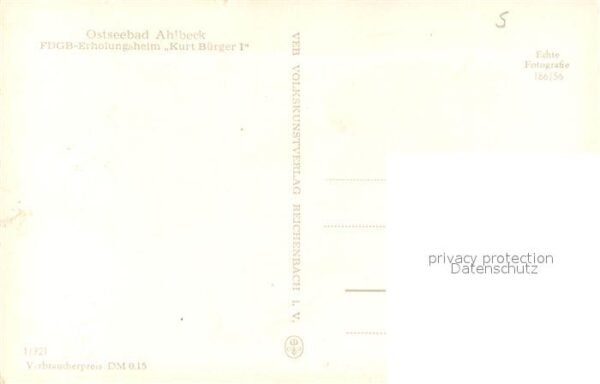 Ahlbeck Ostseebad FDGB Erholungsheim Kurt Bürger I – Bild 2