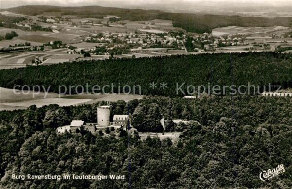 Burg Ravensburg Teutoburger Wald Fliegeraufnahme