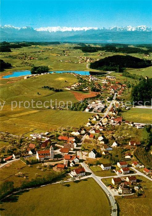 Neuravensburg Schwarzenbach mit Schweizer Alpen Flieg