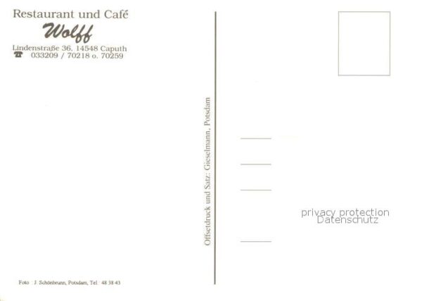 Caputh Restaurant Cafe Wolff – Bild 2