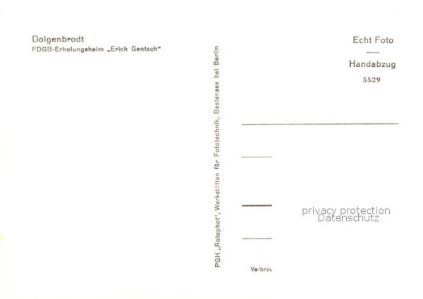 Dolgenbrodt FDGB Erholungsheim Erich Gentsch Handab – Bild 2