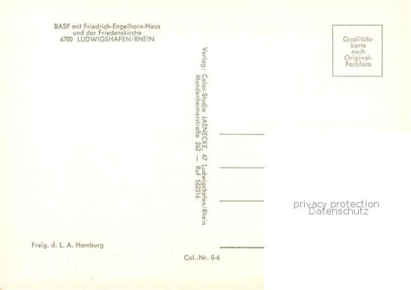 Ludwigshafen Rhein BASF mit Friedrich Engelhorn Haus und d – Bild 2