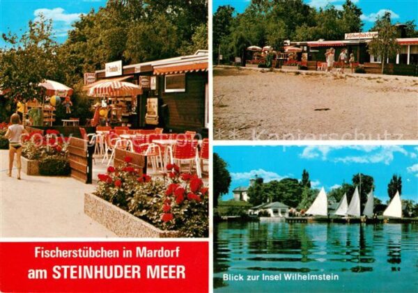 Mardorf Steinhuder Meer Fischerstübchen Strand Blick zur Insel