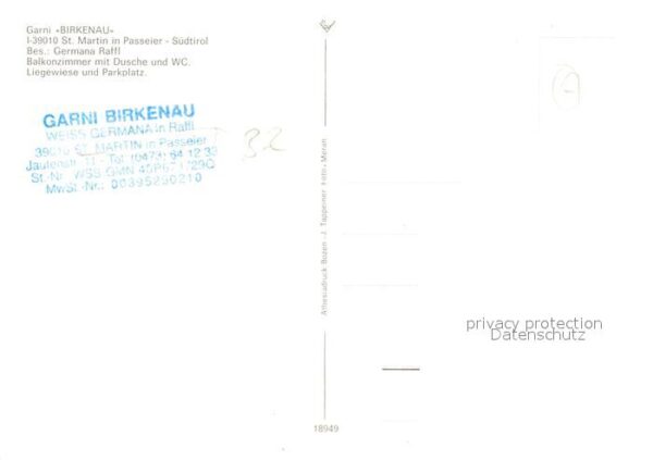 St Martin Passeier Garni Hotel Birkenau – Bild 2