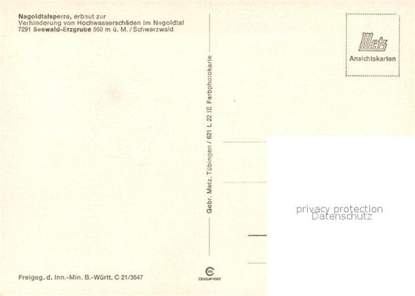 Erzgrube Fliegeraufnahme Nagoldtalsperre – Bild 2