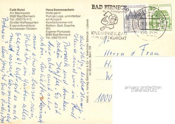 Berneck Bad Cafe Reinl Hotel Sonnenschein – Bild 2