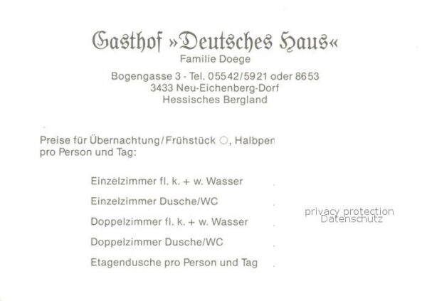 Neu-Eichenberg Gasthof Deutsches Haus – Bild 2