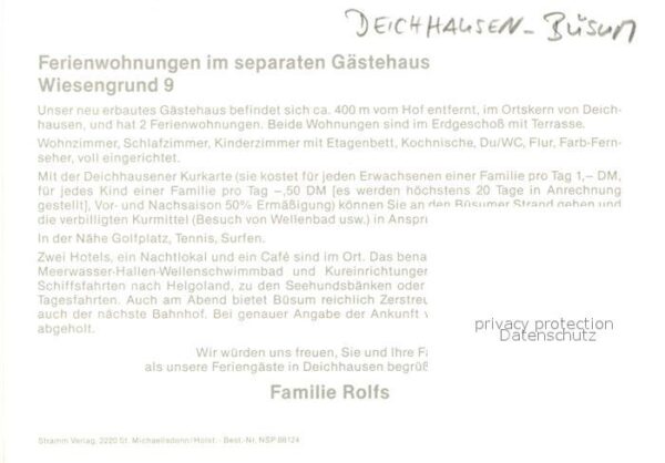 Deichhausen Buesum Witthof Ferienwohnungen – Bild 2