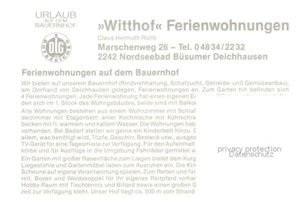 Deichhausen Buesum Witthof Ferienwohnungen – Bild 2