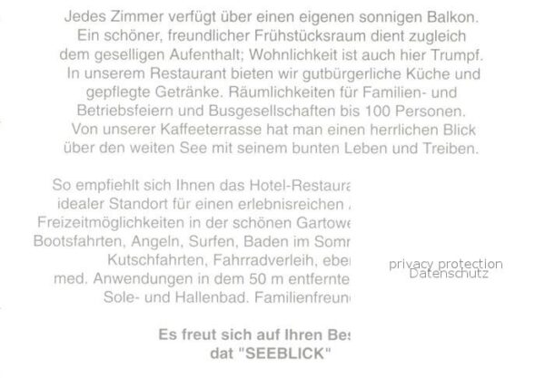 Gartow Neustadt Dosse Hotel Restaurant Seeblick – Bild 2