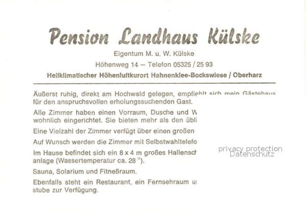 Hahnenklee-Bockswiese Harz Landhaus Külske Bergbahn – Bild 2
