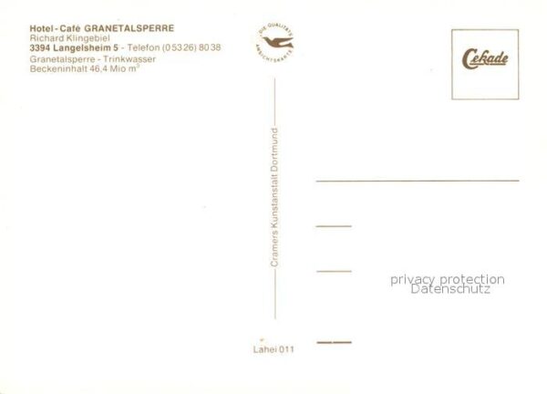 Langelsheim Hotel Cafe Granetalsperre – Bild 2