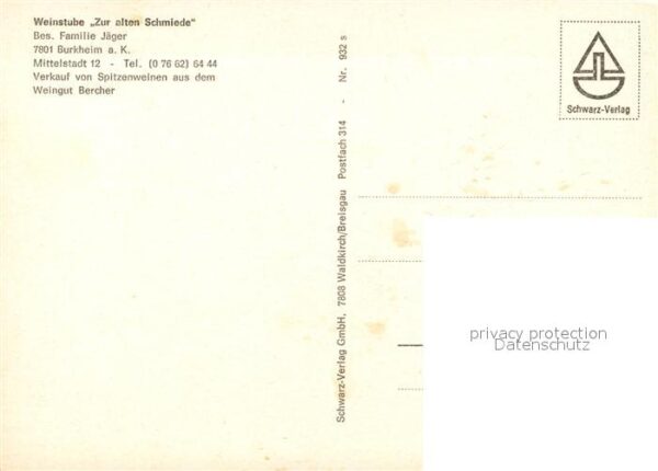 Burkheim Kaiserstuhl Weinstube Zur alten Schmiede – Bild 2