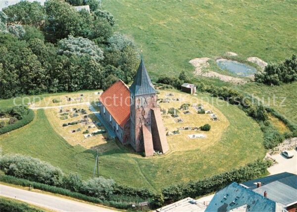 Westerhever Fliegeraufnahme St. Stephanus