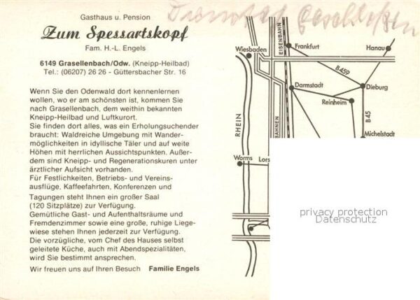 Grasellenbach Gasthof Zum Spessartskopf – Bild 2