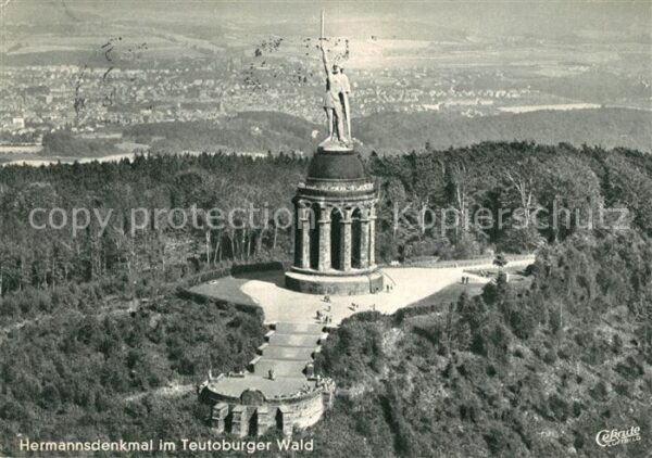 Detmold Fliegeraufnahme Hermannsdenkmal