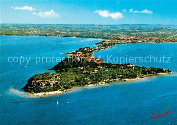 Sirmione Lago di Garda Fliegeraufnahme