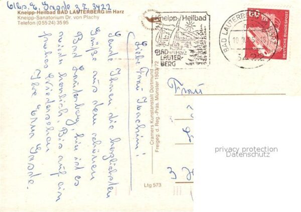 Bad Lauterberg Fliegeraufnahme Kneipp Sanatorium von P – Bild 2