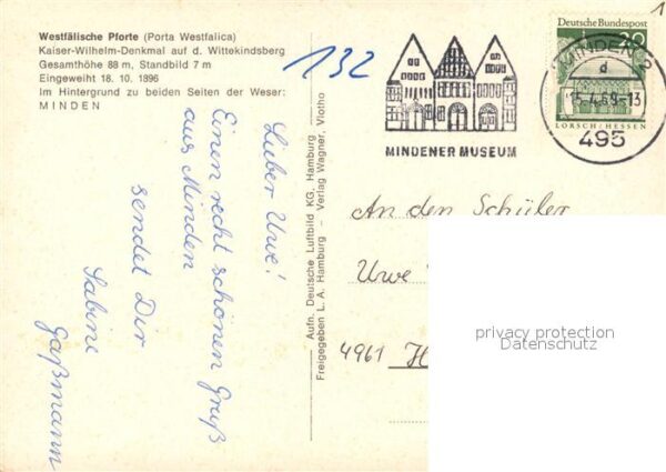 Porta Westfalica Kaiser Wilhelm Denkmal Wittekindsberg M – Bild 2