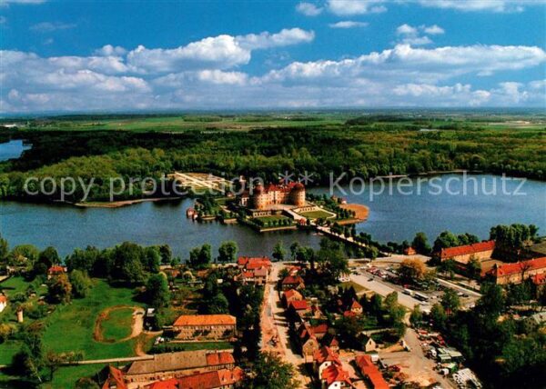 Moritzburg Sachsen Fliegeraufnahme Jagdschloss August dem