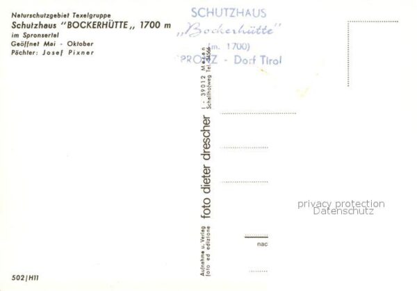 Dorf Tirol Schutzhaus Bockerhütte – Bild 2