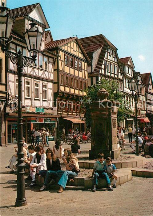 Hann. Muenden Lange Strasse Frühklass. Brunnen