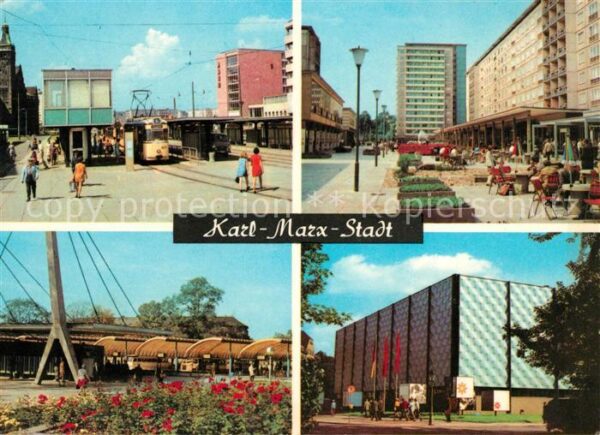 Karl-Marx-Stadt Rosenhof Zentralhaltestelle Omnibusbahn