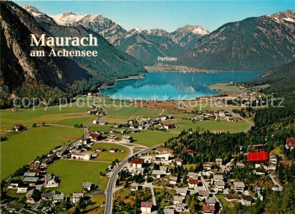 Maurach Achensee Fliegeraufnahme Luftseilbahn