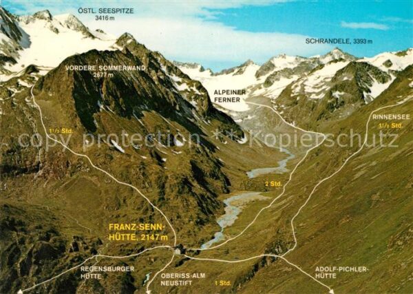 Franz Senn Huette Regensburger Hütte Oberiss-Alm Neustift