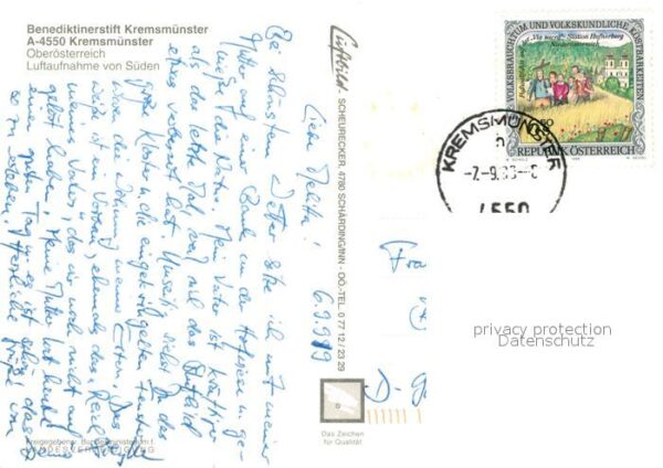 Kremsmuenster Fliegeraufnahme Benediktinerstift – Bild 2